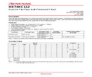 hd74hc112fpel renesas electronics hc/uh series, dual negative