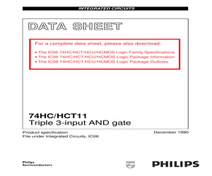 5x 74HC11N  Triple 3-Input AND-Gate Philips 