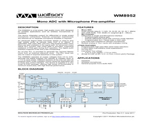 WM8952ECS/RV.pdf