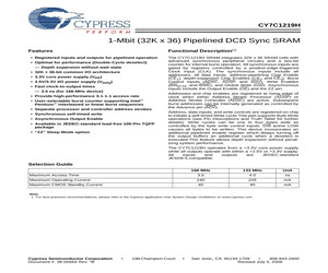 CY7C1219H-133AXI.pdf