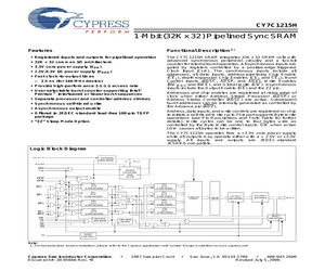 CY7C1215H-133AXI.pdf