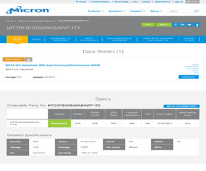 MT29F8G08ABABAWP-ITX:B TR.pdf