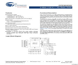 CY7C1011CV33-12BVXE.pdf