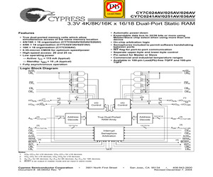 CY7C036AV-20AXC.pdf