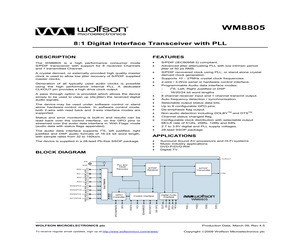 WM8805GEDS/RV.pdf