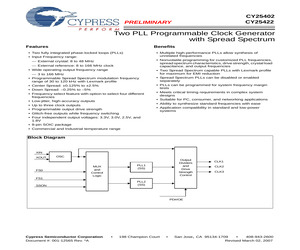 CY25402FSXIT.pdf