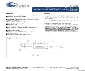 CY25701KFLXCT.pdf